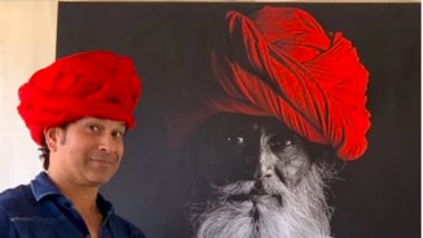 Khamma Ghani From Rajasthan: Master Blaster Sachin Tendulkar Looks Cool in Rajasthani Turban