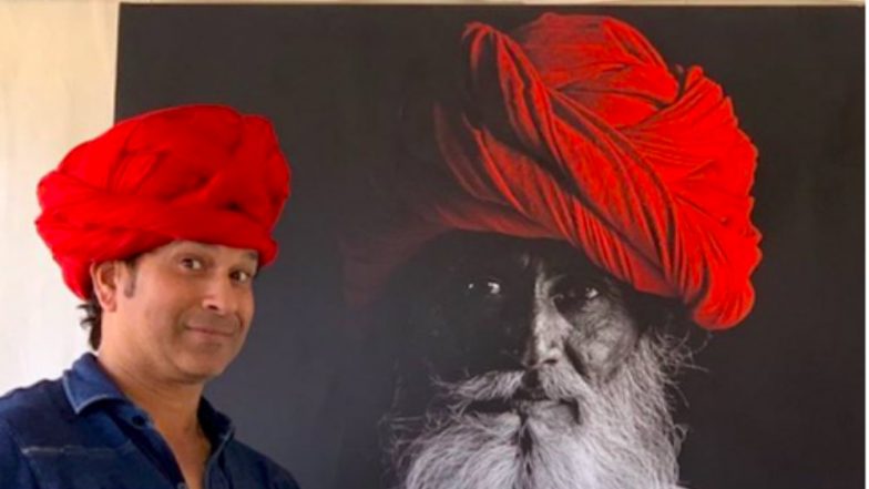 Khamma Ghani From Rajasthan: Master Blaster Sachin Tendulkar Looks Cool in Rajasthani Turban