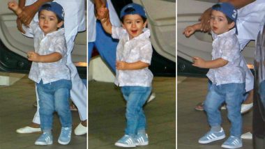 Taimur Ali Khan Looks So Cute in a Cap That He Can Easily Feature In an Ad for Kids Clothing! (View Pics)