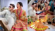 Priyanka Chopra and Nick Jonas' Mehendi Ceremony Pics OUT: Couple Looks Radiant As They Celebrate the Ritual With Colours and Laughter