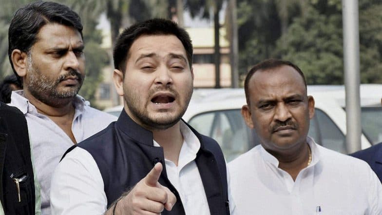 Tejashwi Yadav Rides Cycle to Patna Secretariat to Protest Against Fuel Price Hike (Watch Video)