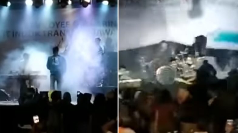 Indonesia Tsunami Video: Waves Crash Concert of Local Band Seventeen, 2 Members Dead; Watch Shocking Clip From Banten!