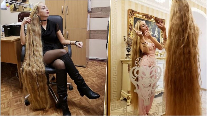 Ukraine’s Real-Life Rapunzel Hasn’t Cut Her 6-Foot-Long Blonde Hair in 28 Years, Shares Her Secret to Luscious Locks (See Pics)