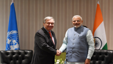 Narendra Modi, UN Chief Antonio Guterres Discuss Climate Change Issue on the Sidelines of G-20 Summit
