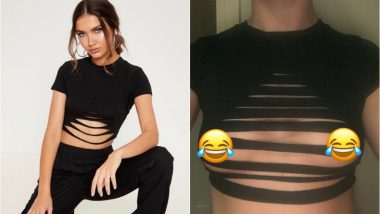 Woman’s Boobs Left Exposed After She Ordered a Ripped Crop Top from Online Retail Store PrettyLittleThing, View Pic
