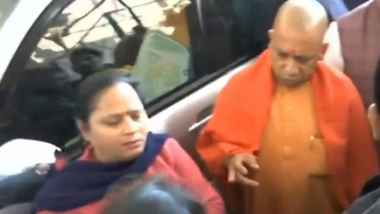 Watch Video: Woman Falls on Yogi Adityanath's Feet Pleading For Help, UP CM Directs Hospital Officials to Take Action