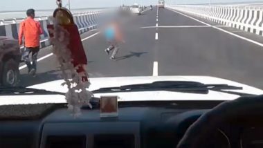 Bogibeel Bridge Accident Video: 7-Year-Old Boy Critical After Being Hit by Speeding Car; Incident Caught on Camera