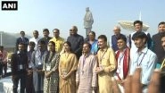 Gujarat: President Ram Nath Kovind Visits Statue of Unity, Lays Foundation for Railway Station