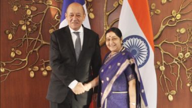 India and France Agree to Fight Terrorism Jointly, Say French Foreign Minister Jean-Yves Le Drian and Sushma Swaraj in a Joint Statement