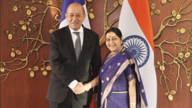 India and France Agree to Fight Terrorism Jointly, Say French Foreign Minister Jean-Yves Le Drian and Sushma Swaraj in a Joint Statement India and France Agree to Fight Terrorism Jointly, Say French Foreign Minister Jean-Yves Le Drian and Sushma Swaraj in a Joint Statement