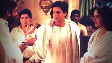Devdas Reunion! Shah Rukh Khan, Madhuri Dixit, Sanjay Leela Bhansali Meet at Ranveer Singh-Deepika Padukone's Wedding Reception [Watch Video]