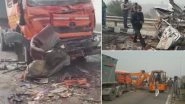Fog Leads to Accident in Jhajjar; 50 Vehicles Crash Into Each Other on Rohtak-Rewari Highway in Haryana, 8 Dead - Watch Video