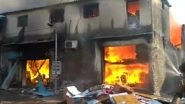 Mumbai Fire: Blaze Engulfs Cloth Factory in Kandivali, Four Fire Tenders at Spot