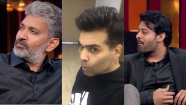 Koffee with Karan 6: Prabhas and SS Rajamouli Copying Karan Johar’s Pout Is the Best Thing on the Internet Today – Watch Video