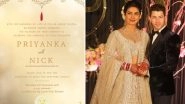 Priyanka Chopra and Nick Jonas' Mumbai Reception Invite Out - Watch Video