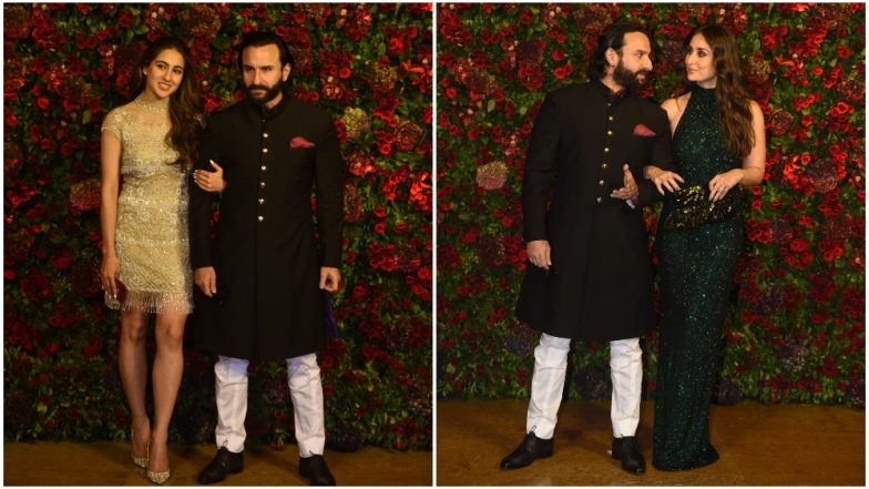 Deepika Padukone-Ranveer Singh Wedding Reception: The Curious Case of Saif Ali Khan and His Double-Entrance With Kareena Kapoor and Sara Ali Khan - Watch Video