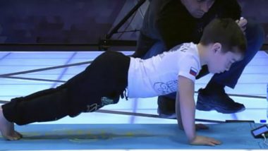 Five-Year-Old Rakhim Kurayev From Russia Completes 3,202 Consecutive Press-Ups Breaking Six World Records (Watch Video)