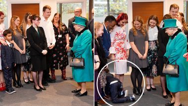 Boy Crawls Out of Room on Meeting Queen at Charity Coram in London (Watch Video)