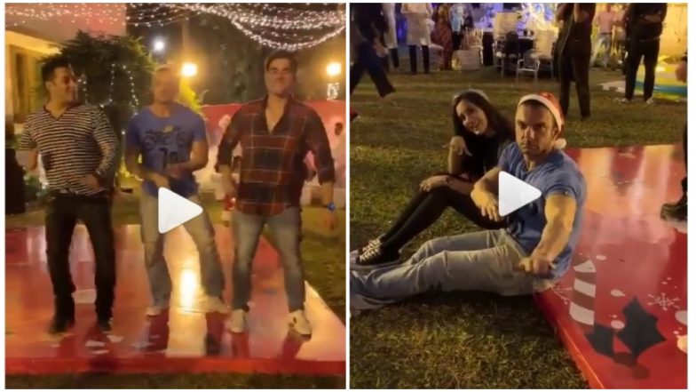 Salman Khan Dancing Stylishly With Brothers Arbaaz Khan and Sohail Khan At His Christmas 2018 Party is So Cool! (Watch Video)