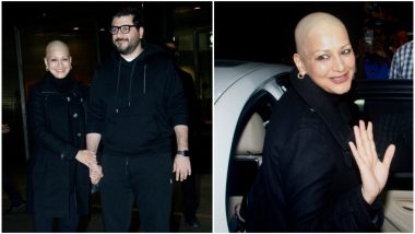 Sonali Bendre Returns to the Bay for a ‘Happy Interval’ – View Airport Pics