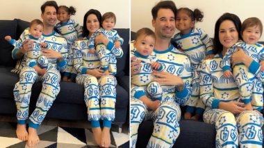 Sunny Leone Wishes 'Happy Hanukkah' to Fans With Husband Daniel and Babies Nisha, Noah and Asher (View Pic)