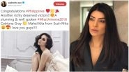 Miss Universe 2018 Catriona Gray Receives a Warm Wish from Sushmita Sen, the Former Title Holder