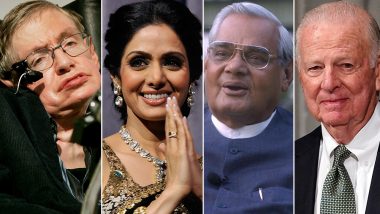 Stephen Hawking, Sridevi, George H W Bush, Atal Bihari Vajpayee: 12 Popular Celebrities Who Passed Away in 2018