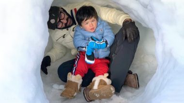 Taimur Ali Khan Is Enjoying Every Bit of His Father-Son Time With Papa Saif in the Snow-Clad Mountains of Switzerland – See Pic