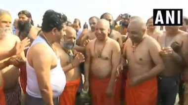Kumbh Mela 2019: Uttar Pradesh CM Yogi Adityanath, Ministers Take Dip in Sangam; Watch Video