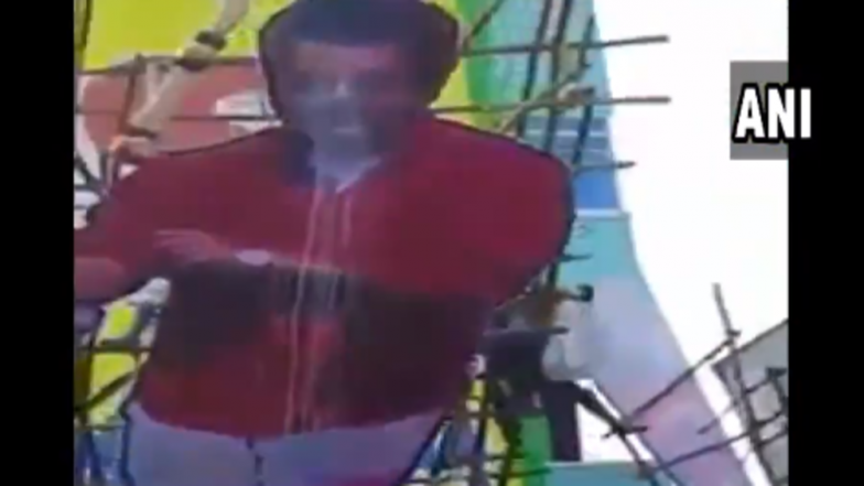 Viswasam Actor Ajith Kumar's Fans Injured As Massive Cutout of Thala Collapses During ‘Paal Abhishekam’; Watch Video