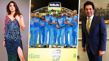 India Wins ODI Series 2–1 vs Australia Down Under: Here’s How Anushka Sharma, Sachin Tendulkar, Virender Sehwag and Others Wished the Men in Blue!