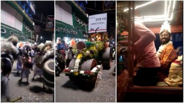 West Bengal Groom Arrives at His Wedding on a Road-Roller Surprising Guests (Watch Video)