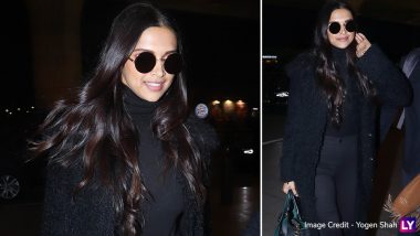 Deepika Padukone Nails her All Black Attire as She Jets Off to Dubai - View Pics