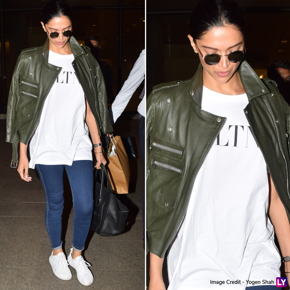 Deepika Padukone Spices Up Her Airport Look With a Chic Chain