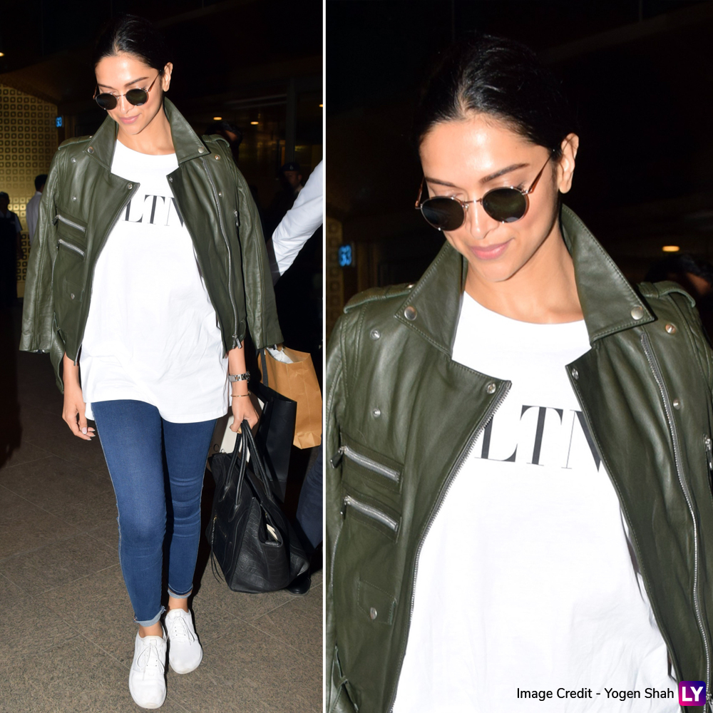 Deepika Padukone Spices Up Her Airport Look With a Chic Chain