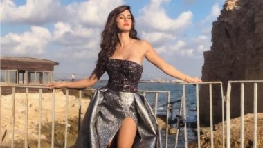 Disha Patani Looks FIRE in a Sexy Strapless Silver Metallic Gown-See Pic
