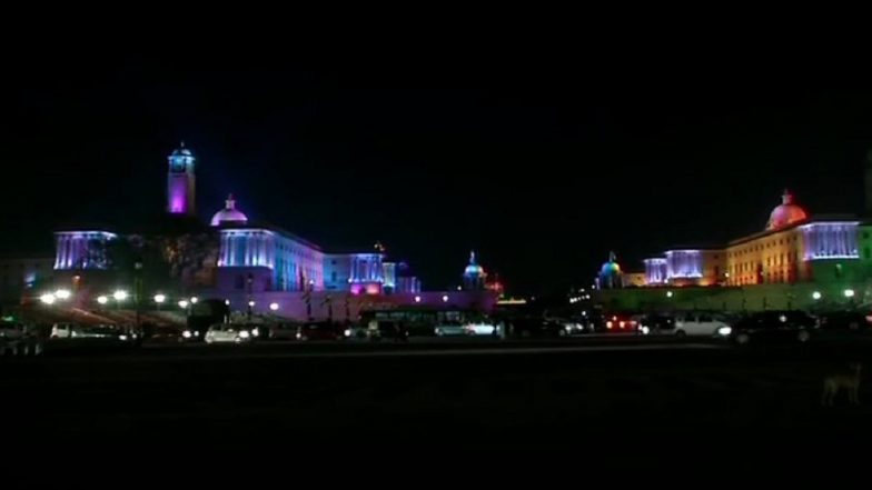 Republic Day 2019 Celebrations: Rashtrapati  Bhavan Illuminates in Tricolour; View Pics