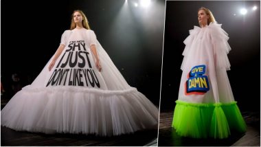 Viktor&Rolf Slogan Gowns Are Here And You Will Totally Want to Own Them Because They Are Super Relatable! View Pics