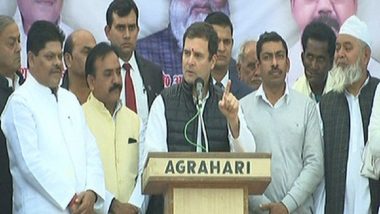 Lok Sabha Elections 2019: Rahul Gandhi Takes Dig at BJP Govt, Says ‘Narendra Modi Is the Symbol of Hatred’