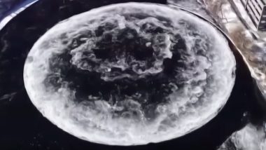 Aliens Here or The Moon is on Earth? Giant Spinning Ice Disc Seen in US' Maine River Sparks Theories (Watch Video)