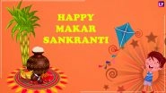 Makar Sankranti 2019 WhatsApp Stickers & Messages in Hindi: Picture Greetings, SMS, GIF Images, Facebook Photos to Wish Happy Makar Sankranti!