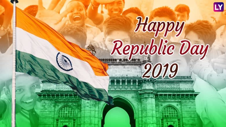 Republic Day 2019 Wishes in Advance: Best WhatsApp Stickers, GIF Image Messages, Patriotic Quotes, SMS to Send Happy Republic Day Greetings Republic Day 2019 Wishes in Advance: Best WhatsApp Stickers, GIF Image Messages, Patriotic Quotes, SMS to Send Happy Republic Day Greetings