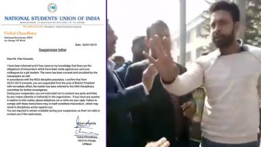 Uttar Pradesh NSUI Sacks  Shahjahanpur District President Accused of Molesting, Threatening Student; Watch Video