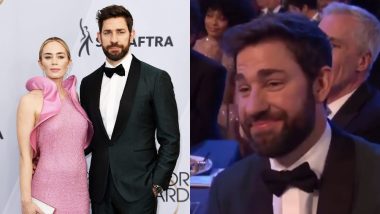 John Krasinski Legit Had Tears Of Joy As Wife Emily Blunt Won Best Supporting Actress For 'A Quiet Place' At The SAG Awards 2019 - Watch The Cute Video!