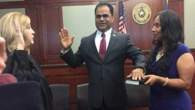 Indian-American K P George Takes Oath as Fort Bend County Judge in Texas