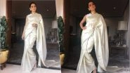 Kangana Ranaut Looks Regal in a Pearl White Saree From Madhurya at Manikarnika&rsquo;s Special Screening for President Ram Nath Kovind (See Pics)