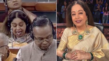 Kirron Kher is Being Called a Backbencher For Her Animated Expressions During Debate on Upper Caste Quota, Watch Viral Video