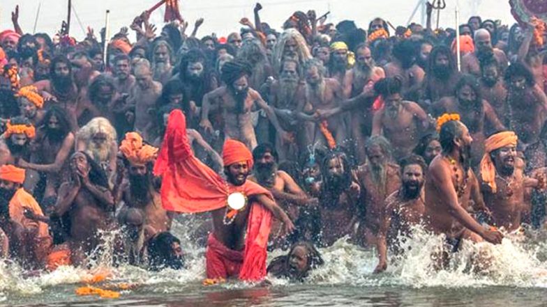 Kumbh Mela 2019 Shahi Snan at Prayagraj Live Streaming: Watch Live Telecast as Akharas Take Holy Dip