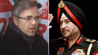 Omar Abdullah 'Differs' With Northern Army Command Chief Lt Gen Ranbir Singh Over 'Celebrating' Terror Crackdown in Kashmir