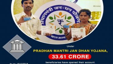 33.61 Crore Bank Accounts Opened Under Pradhan Mantri Jan-Dhan Yojana